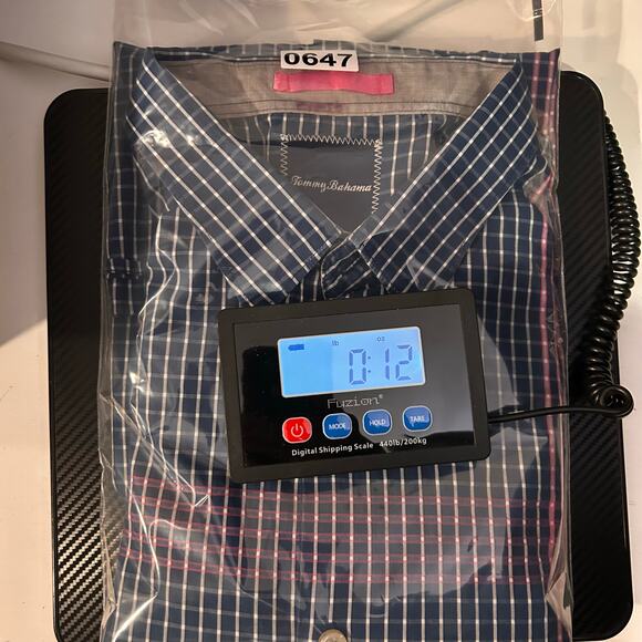 Tommy Bahama 100% Cotton Check Long Sleeve Button-Down Shirt Blue Men's Size XL - Picture 11 of 12